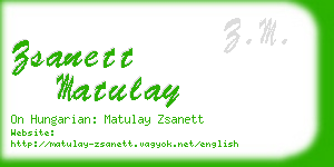 zsanett matulay business card